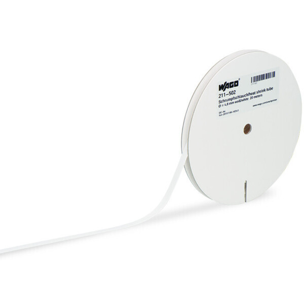 Gaine thermo-rétractable blanche ø 2.4mm - 20m - Wago - 211500