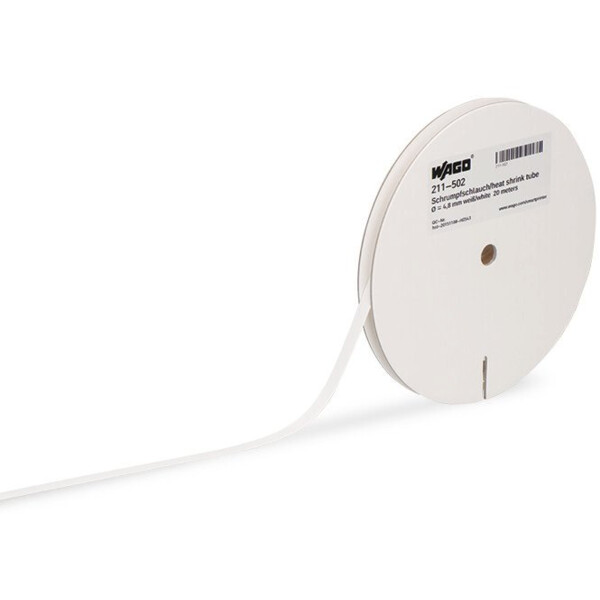 Gaine thermo-rétractable blanche ø 3.2mm - 20m - Wago - 211501