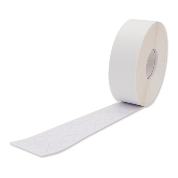 Etiquettes polyester adhésives, rond, diam. 12,5mm, v/j, rouleau : 6000 pièces - Wago - 210816/000016