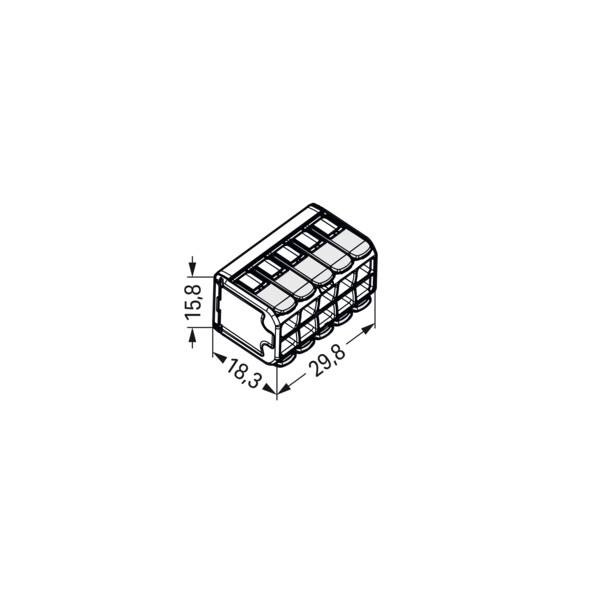 Borne WAGO Ex e 221 Mini 10x4mm² à leviers souple & rigide - Wago - 221490