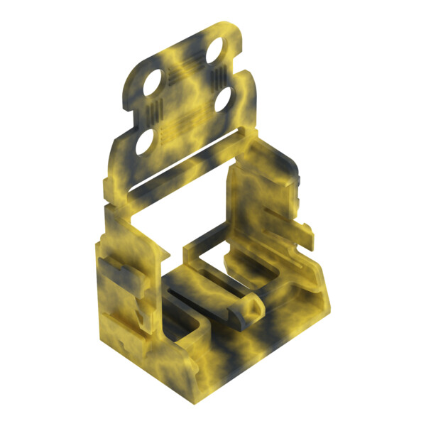 Adaptateur de fixation pour bornes à 10 conducteurs Série 221 - 4mm²; gris-jaune - Wago - 221509/000053