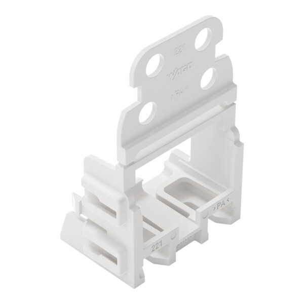 Adaptateur de fixation pour bornes à 10 conducteurs Série 221 - 4mm²; blanc - Wago - 221509