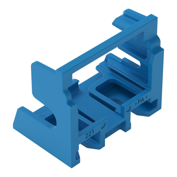 Adaptateur de fixation pour bornes à 10 conducteurs Série 221 - 4 mm²; bleu - Wago - 221519/002006