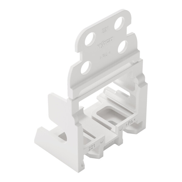 Adaptateur de fixation pour bornes à 10 conducteurs Série 221 - 4mm²; blanc - Wago - 221519