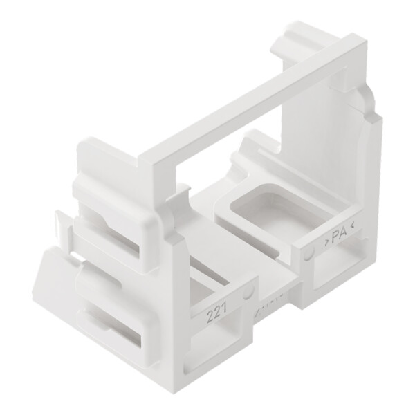 Adaptateur de fixation pour bornes à 10 conducteurs Série 221 - 4mm²; blanc - Wago - 221529/002000