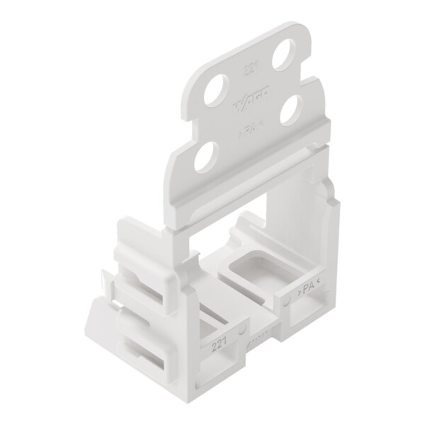 Adaptateur de fixation pour bornes à 10 conducteurs Série 221 - 4mm²; blanc - Wago - 221529