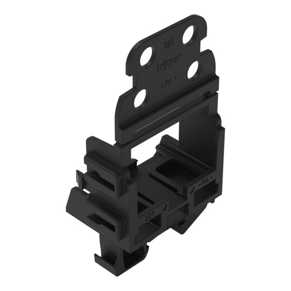 Adaptateur de fixation avec décharge de pour bornes à 10 cond. Série 221 - noir - Wago - 221539/000004