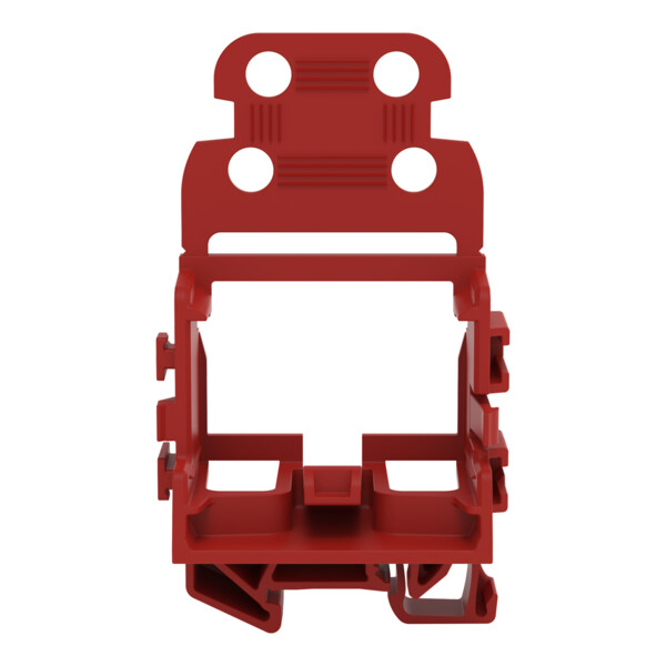 Adaptateur de fixation avec décharge de pour bornes à 10 cond. Série 221 - rouge - Wago - 221539/000005