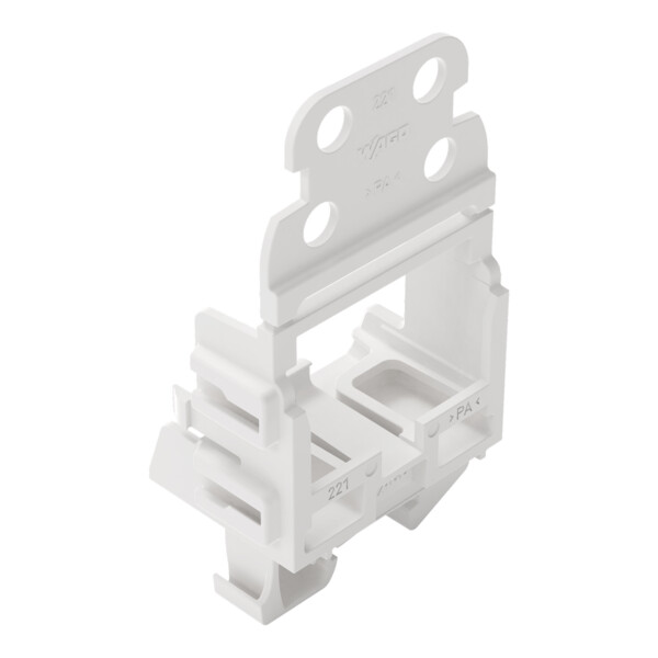 Adaptateur de fixation pour bornes à 10 conducteurs Série 221 - 4mm²; blanc - Wago - 221539