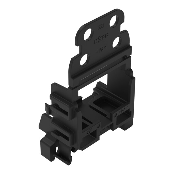 Adaptateur de fixation avec décharge de pour bornes à 10 cond. Série 221 - noir - Wago - 221549/000004