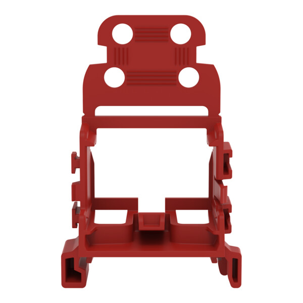 Adaptateur de fixation avec décharge de pour bornes à 10 cond. Série 221 - rouge - Wago - 221549/000005
