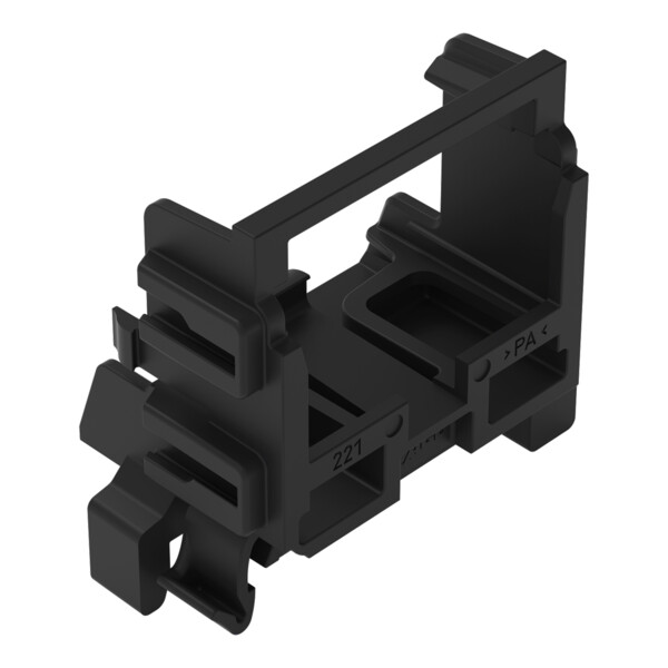 Adaptateur de fixation pour bornes à 10 conducteurs Série 221 - 4mm²; noir - Wago - 221549/002004