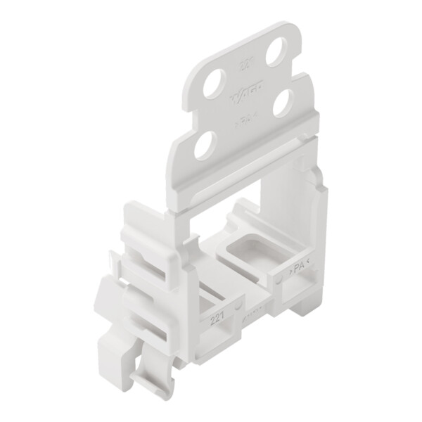 Adaptateur de fixation pour bornes à 10 conducteurs Série 221 - 4mm²; blanc - Wago - 221549