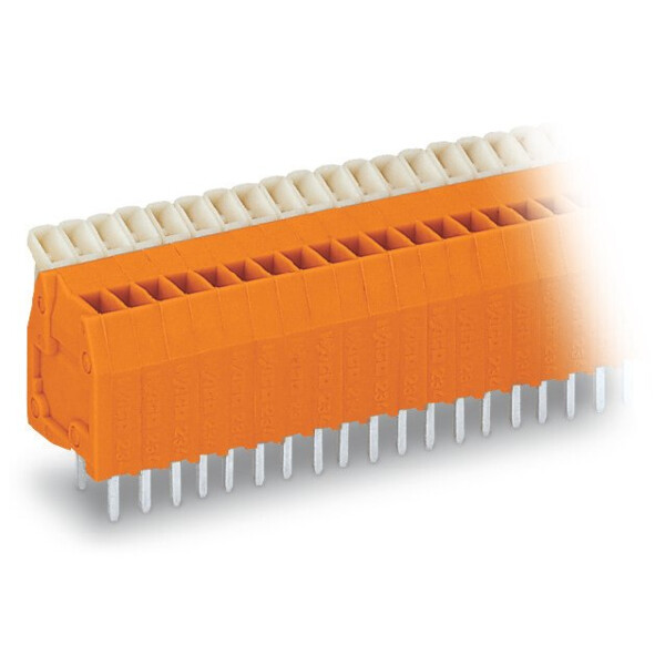 Borne pour ci  bouton-poussoir 0.5mm² pas2.54mm 5 pôles, bleu - Wago - 234505/000006