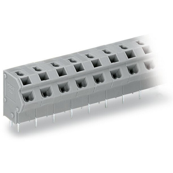 Barrette à bornes ci 2c 0.75 mm² / 6 pôles / pas 7.5-7,62 mm / gris - Wago - 254256