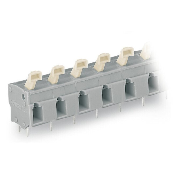 Barrette à bornes ci 24 pôles / 2, 5 mm² / pas 10-10,16 mm / poussoir droit / gr - Wago - 257624