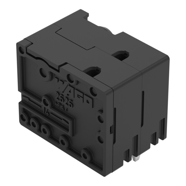 Borne pour circuits imprimés 6mm² pas7.5mm 2 pôles; noir - Wago - 26261102/024604