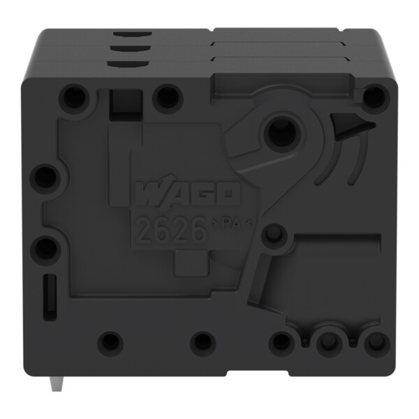 Borne pour circuits imprimés 6mm² pas7.5mm 3 pôles; noir - Wago - 26261103/024604