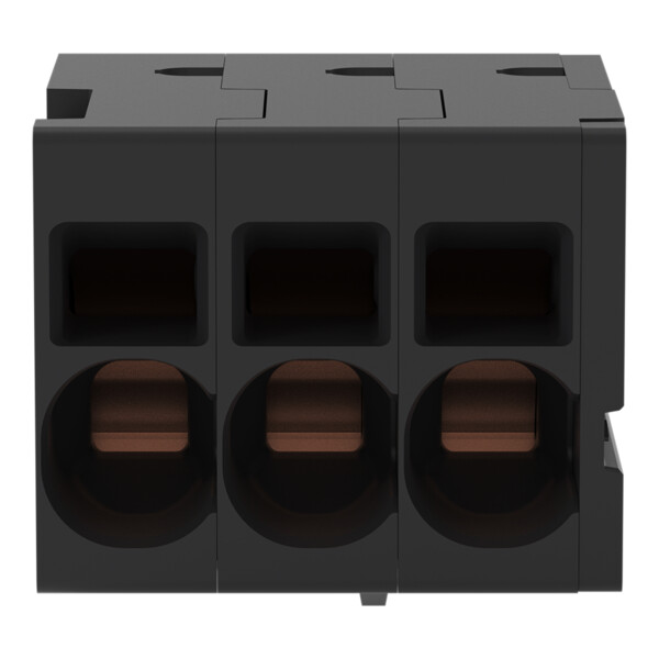 Borne pour circuits imprimés 6mm² pas7.5mm 3 pôles; noir - Wago - 26261103/024604