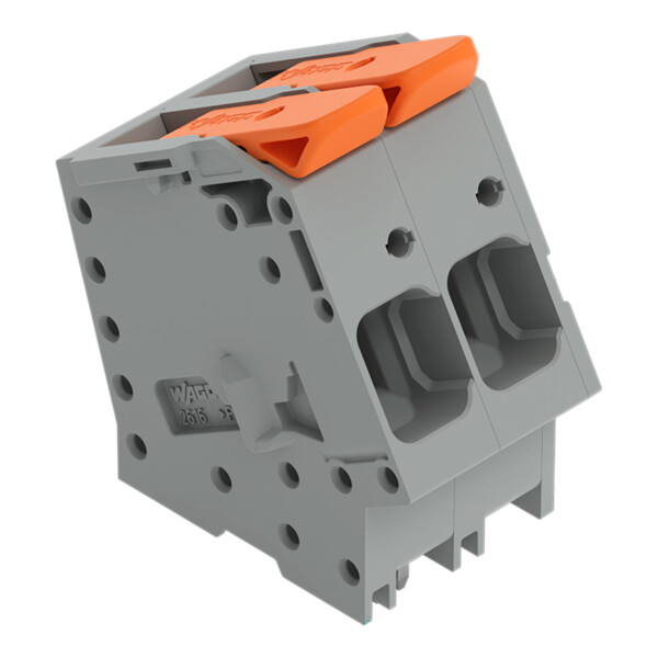 Borne pour circuits imprimés Levier 16mm² pas 10mm 2 pôles; gris - Wago - 26162102/010000