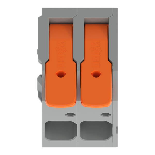 Borne pour circuits imprimés Levier 16mm² pas 10mm 2 pôles; gris - Wago - 26162102/010000