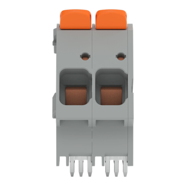 Borne pour circuits imprimés Levier 16mm² pas 10mm 2 pôles; gris - Wago - 26162102