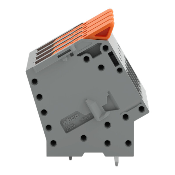 Borne pour circuits imprimés Levier 16mm² pas 10mm 4 pôles; gris - Wago - 26162104/010000