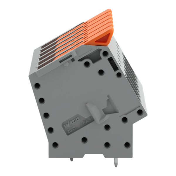 Borne pour circuits imprimés Levier 16mm² pas 10mm 6 pôles; gris - Wago - 26162106/010000
