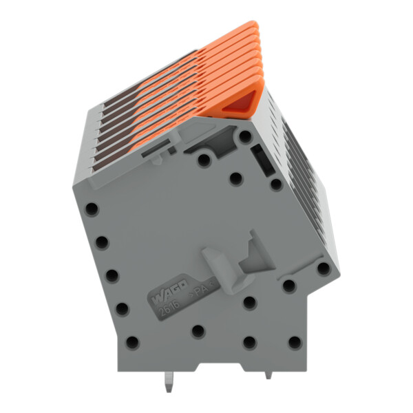 Borne pour circuits imprimés Levier 16mm² pas 10mm 8 pôles; gris - Wago - 26162108/020000