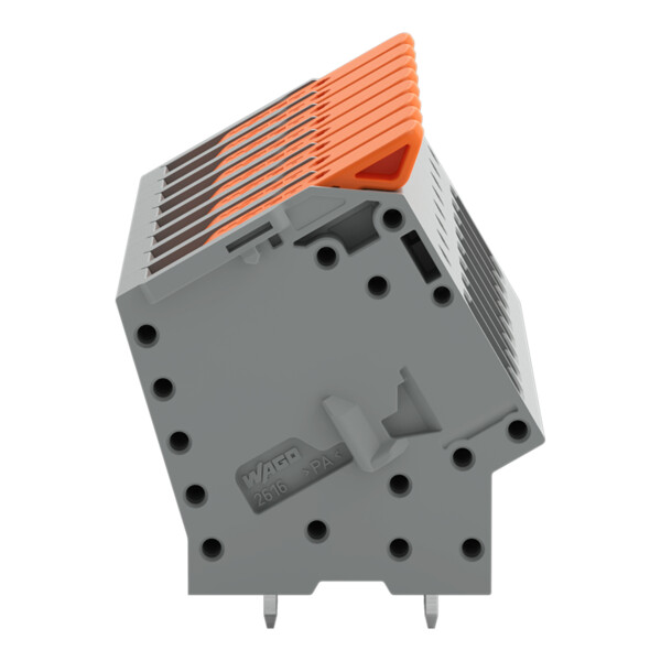 Borne pour circuits imprimés Levier 16mm² pas 10mm 8 pôles; gris - Wago - 26162108