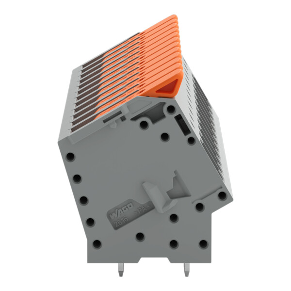 Borne pour circuits imprimés Levier 16mm² pas 10mm 12 pôles; gris - Wago - 26162112
