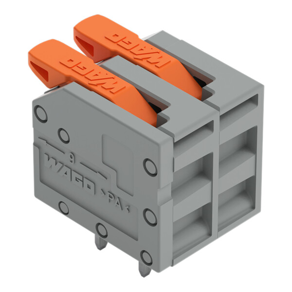Borne modulaire pour circuits imprimés Levier 2,5mm² pas 5mm 2 pôles; noir - Wago - 26021102/000004