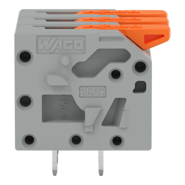 Borne modulaire pour circuits imprimés Levier 2,5mm² pas 5mm 3 pôles; noir - Wago - 26021103/000004