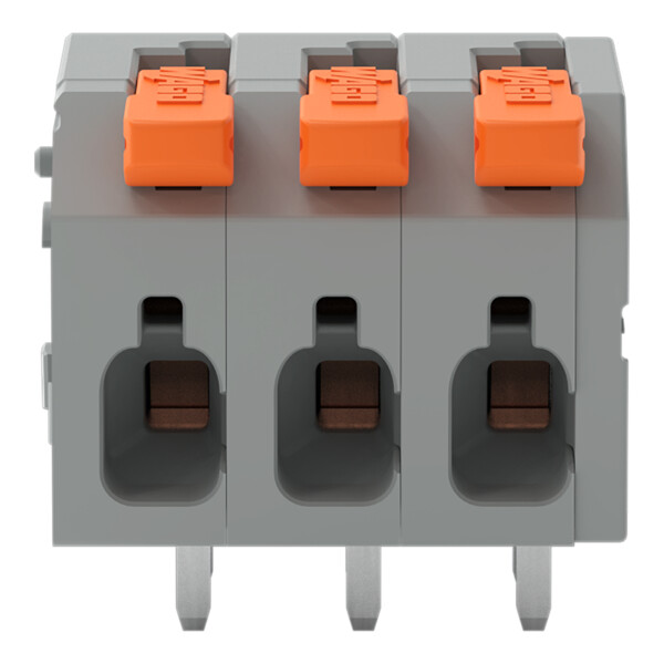 Borne modulaire pour circuits imprimés Levier 2,5mm² pas 5mm 3 pôles; noir - Wago - 26021103/000004