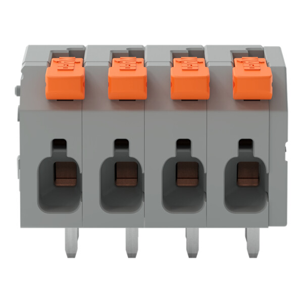 Borne pour circuits imprimés Levier 2,5mm² pas 5mm 4 pôles; gris - Wago - 26021104