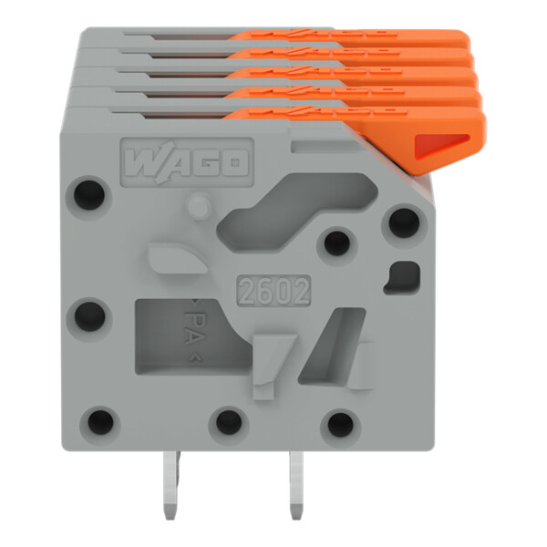 Borne modulaire pour circuits imprimés Levier 2,5mm² pas 5mm 5 pôles; noir - Wago - 26021105/000004