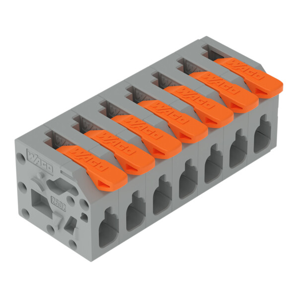 Borne pour circuits imprimés Levier 2,5mm² pas 5mm 7 pôles; gris - Wago - 26021107