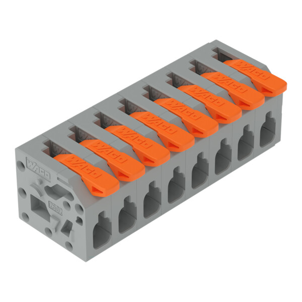 Borne pour circuits imprimés Levier 2,5mm² pas 5mm 8 pôles; gris - Wago - 26021108