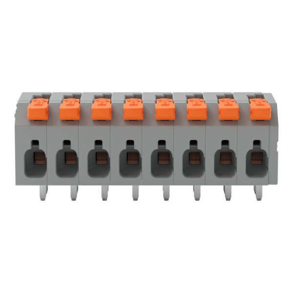 Borne pour circuits imprimés Levier 2,5mm² pas 5mm 8 pôles; gris - Wago - 26021108
