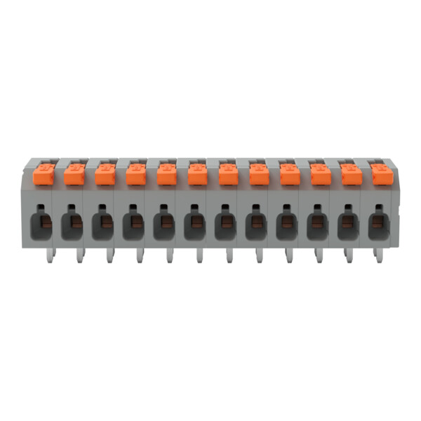 Borne pour circuits imprimés Levier 2,5mm² pas 5mm 12 pôles; gris - Wago - 26021112