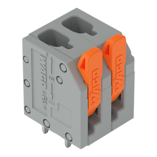 Borne pour circuits imprimés Levier 2,5mm² pas 5mm 2 pôles; gris - Wago - 26023102