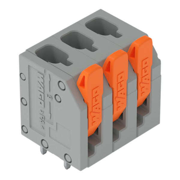 Borne pour circuits imprimés Levier 2,5mm² pas 5mm 3 pôles; gris - Wago - 26023103