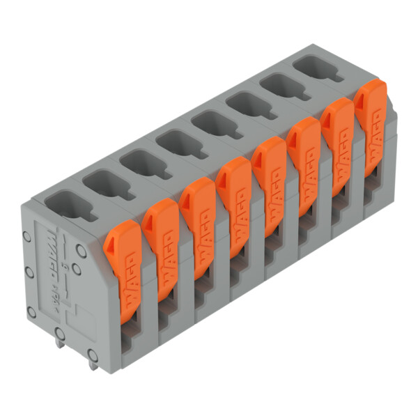 Borne pour circuits imprimés Levier 2,5mm² pas 5mm 8 pôles; gris - Wago - 26023108