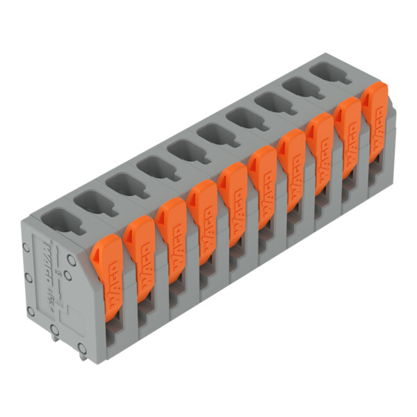 Borne pour circuits imprimés Levier 2,5mm² pas 5mm 10 pôles; gris - Wago - 26023110