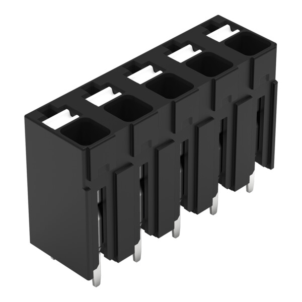 Borne pour circuits imprimés THR Bouton-poussoir 1,5mm² pas 5mm 5 pôles; noir - Wago - 20863105/997607