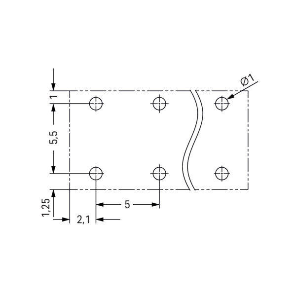 Borne pour circuits imprimés THR Bouton-poussoir 1,5mm² pas 5mm 6 pôles; noir - Wago - 20863106/997607