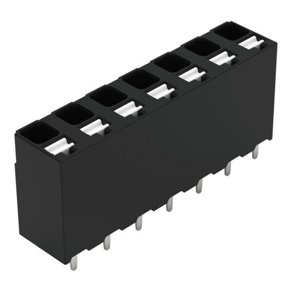 Borne pour circuits imprimés THR Bouton-poussoir 1,5mm² pas 5mm 7 pôles; noir - Wago - 20863107/997607