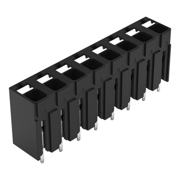 Borne pour circuits imprimés THR Bouton-poussoir 1,5mm² pas 5mm 8 pôles; noir - Wago - 20863108/997607
