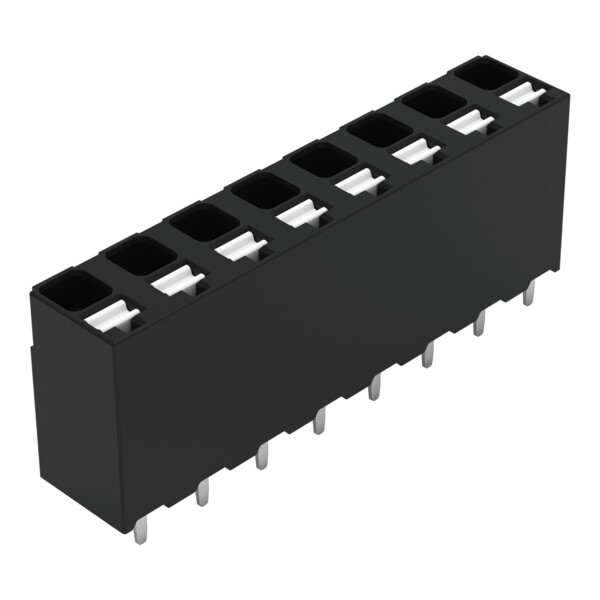 Borne pour circuits imprimés THR Bouton-poussoir 1,5mm² pas 5mm 8 pôles; noir - Wago - 20863108/997607