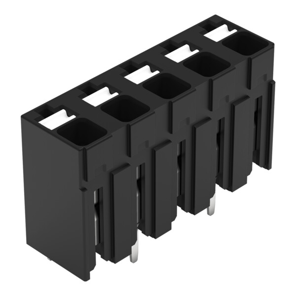 Borne pour circuits imprimés THR Bouton-poussoir 1,5mm² pas 5mm 5 pôles; noir - Wago - 20863125/997607
